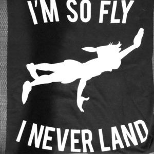 Disney Unisex I’m So Fly Peter Pan Tee, Black Sz S